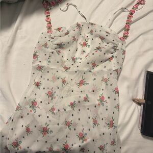 For Love And Lemons white floral slip